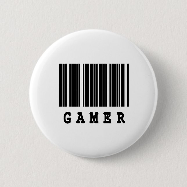 Gamer-Strichcode-Design Button (Vorderseite)