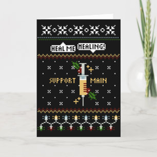 Gamer Support Main Pixel Art Spritze Weihnachten