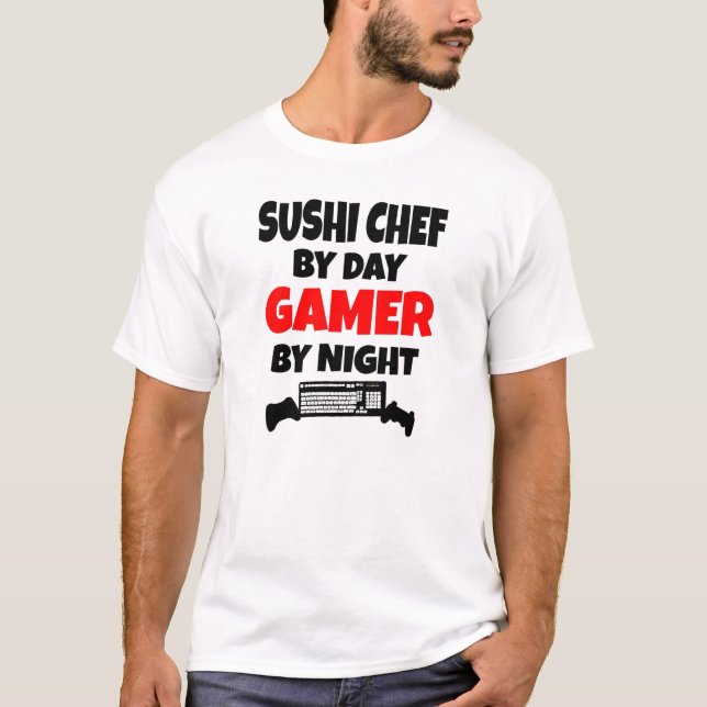 Gamer Sushi Koch T-Shirt (Vorderseite)