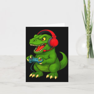 Gamer T Rex Dinosaur Videospiele Jungen Teenager L Karte