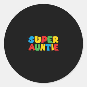 Gamer-Tante Super-Tante Lustige Gaming-Passt zum V Runder Aufkleber