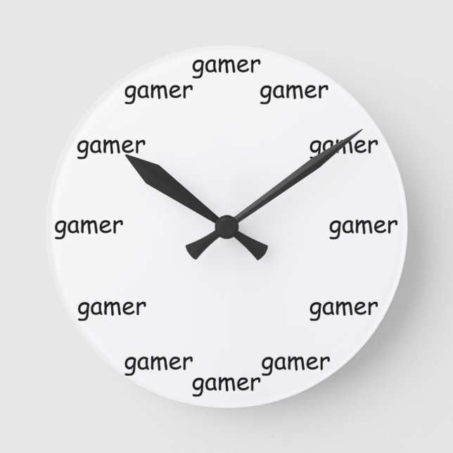 Gamer-Time-Uhr Runde Wanduhr (Vorderseite)