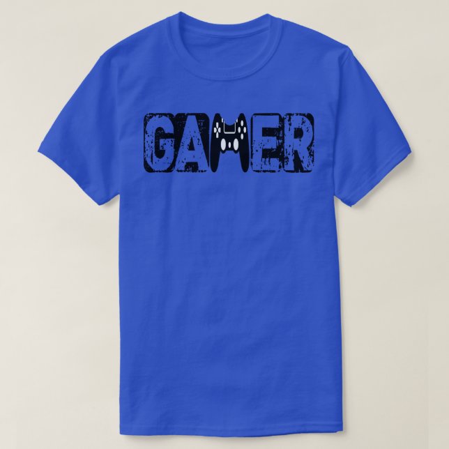 Gamer TShirt Funny Gamer Logo Design Geschenk (Design vorne)