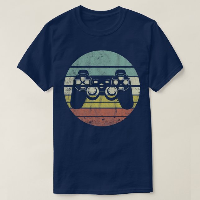 Gamer TShirt Retro Game Controller Vintages Gesche (Design vorne)