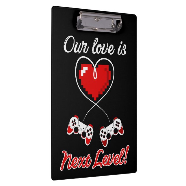 Gamer Valentine Clipboard Klemmbrett (Rechts)
