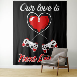 Gamer Valentine Tapestry Wandteppich