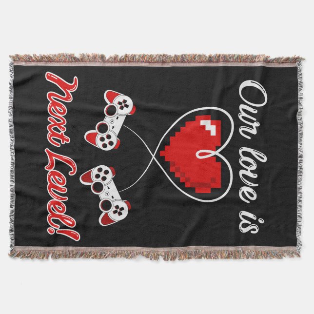 Gamer Valentine Throw Decke (Vorderseite)