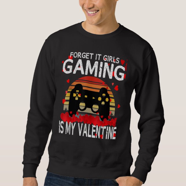 Gamer Valentines Day Video Games  Gaming Boys Teen Sweatshirt (Vorderseite)