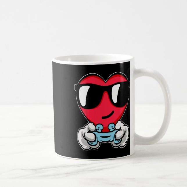 Gamer Valentinstag Niedlich-Videospiel-Controller  Kaffeetasse (Rechts)