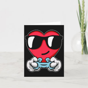 Gamer Valentinstag Niedlich-Videospiel-Controller Karte
