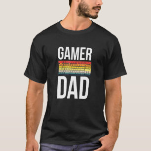 Gamer Vater Keyboard Video Games Vintag Vater Onli T-Shirt