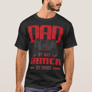 Gamer-Vater-Lustige Sprüche spielen Dad by Day Gam T-Shirt