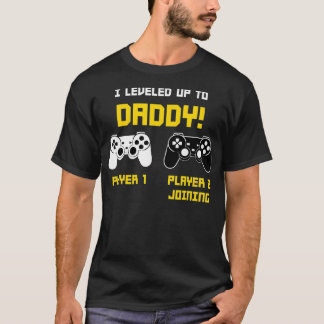 Gamer Vater Player Gaming Console Gender-Anzeige R T-Shirt