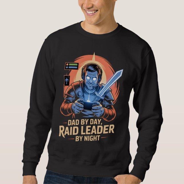 Gamer-Vater T-Shirt Vater bei Tag Raid-Leiter bei  Sweatshirt (Vorderseite)