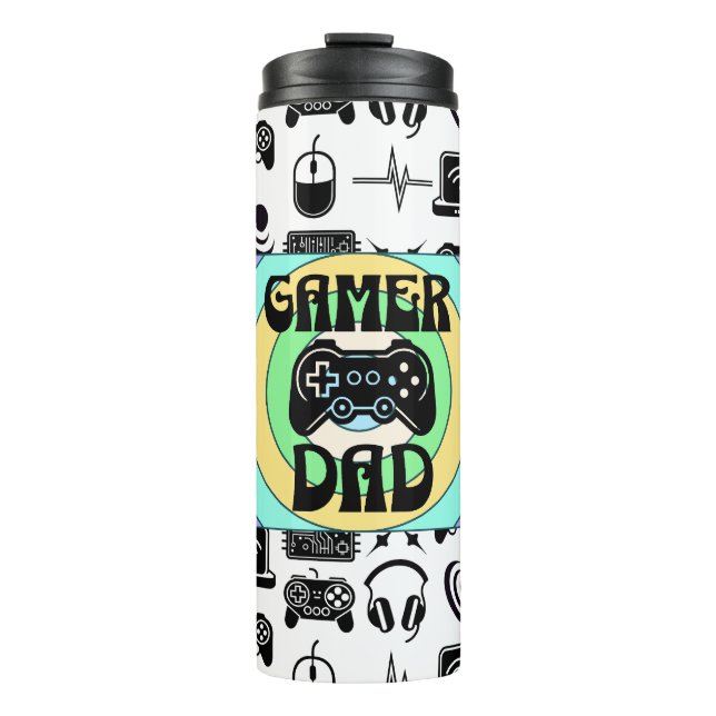 Gamer Vater Thermosbecher (Vorderseite)