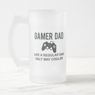 Gamer-Vater wie ein normaler Vater nur viel Cooler Mattglas Bierglas