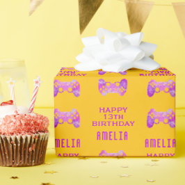 Gamer Video Game Controller Geburtstagsparty Geschenkpapier