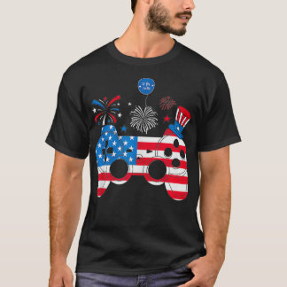 Gamer Video Gaming 4. Juli Funny Men Boys Amer T-Shirt