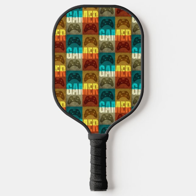 GAMER VINTAG VIDEO GAME CONTROLLER PICKLEBALL SCHLÄGER (Vorderseite)