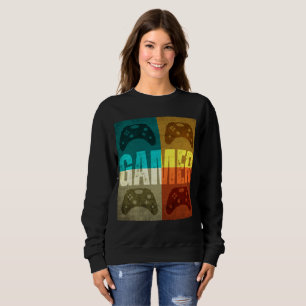 GAMER VINTAG VIDEO GAME CONTROLLER SWEATSHIRT