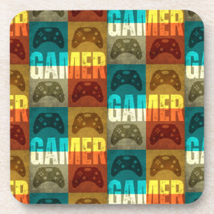 GAMER VINTAGE VIDEOSPIELKONTROLLER GETRÄNKEUNTERSETZER