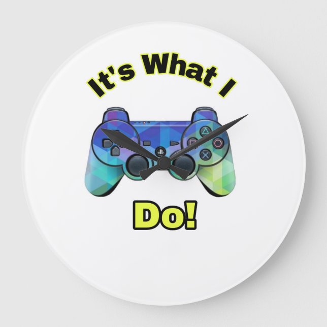 Gamer Wall Clock Große Wanduhr (Vorderseite)