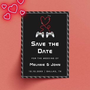 Gamer Wedding Geek Liebe Romantischer Spieler 1 2 Save The Date