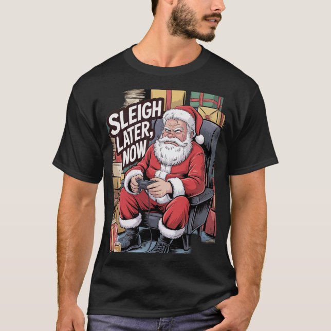 Gamer Weihnachtsmann T-Shirt (Vorderseite)