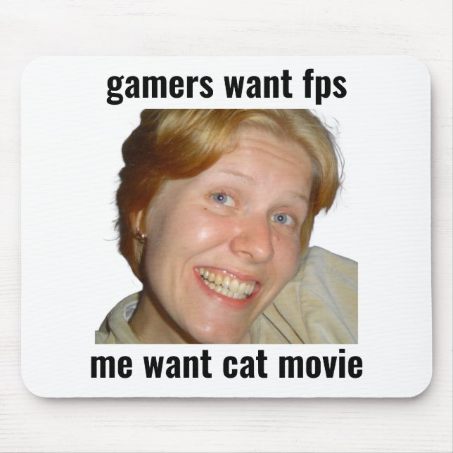 Gamer wollen FPS Lustiges Meme-Mauspad Mousepad (Vorne)