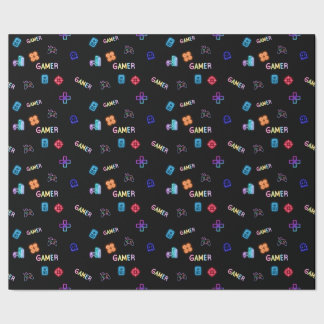 Gamer Wrapping Paper Geschenkpapier
