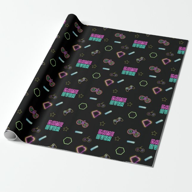 Gamer Wrapping Paper Roll Geschenkpapier (Ungerollt)