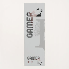 GAMER Yoga Mat Abstrakt Art Grau Schwarzes Pulver Yogamatte