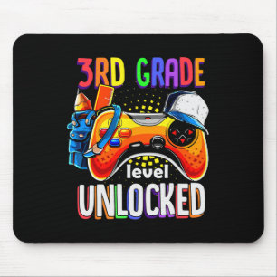 Gamer zurück zur Schule Gamepad 3. Stufe Mousepad