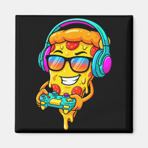 Gamer Zza Slice Videospiel Junge Enthusiast Gamer Magnet
