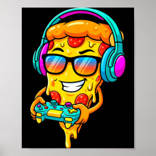 Gamer Zza Slice Videospiel Junge Enthusiast Gamer  Poster