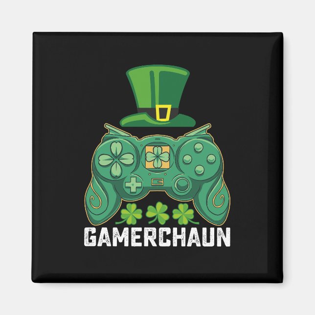 Gamerchaun Gamer Gaming Games St Patrick's Day Magnet (Vorne)