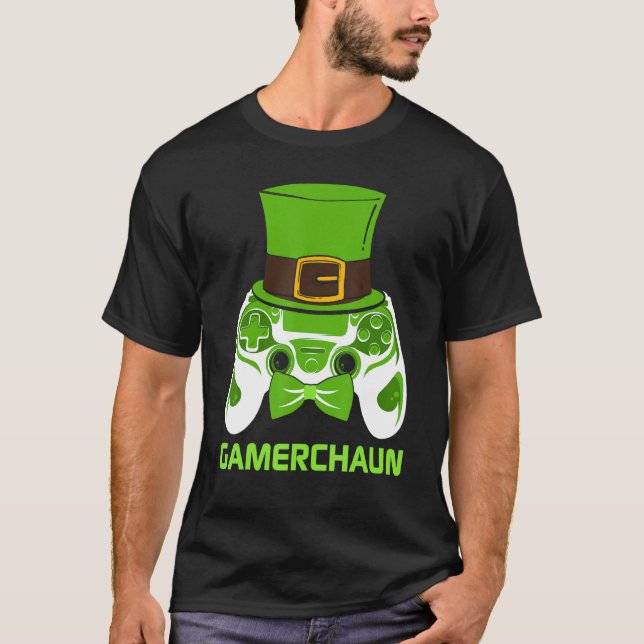 Gamerchaun Irish Gamer Paddys Men St Patrick Day B T-Shirt (Vorderseite)