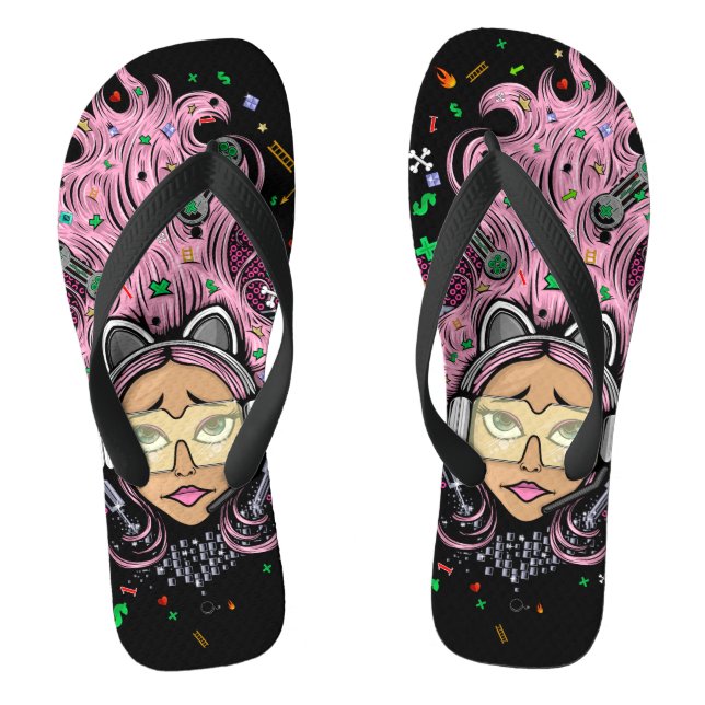 Gamerin Flip Flops (Fußbett)