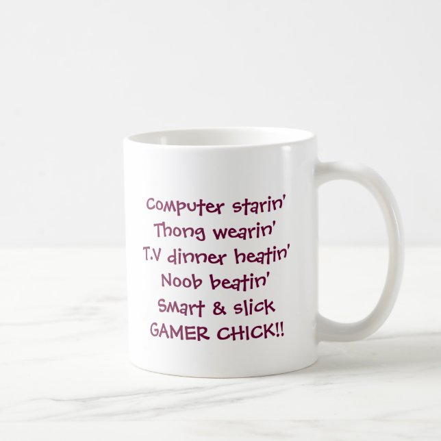 Gamermädchen-Kükenreim Kaffeetasse (Rechts)