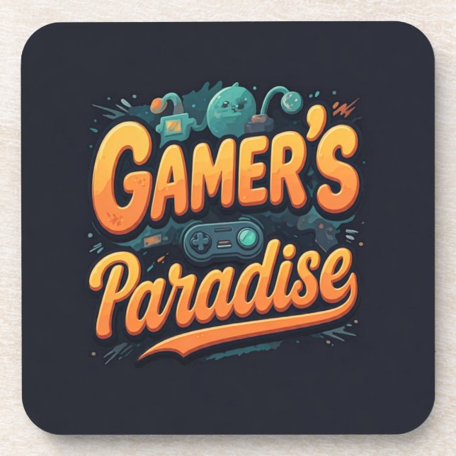Gamerparadies Getränkeuntersetzer (Vorderseite)