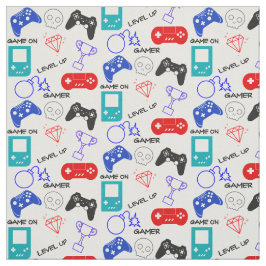 Gamers Funny Quote Video Game Controller Grafik Stoff