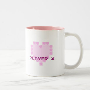 Gamers in der Liebe - Spieler 2 Zweifarbige Tasse