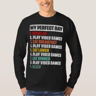 Gamer's Perfect Day Basic Long Sleeve T - Shirt