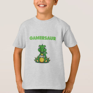 Gamersaur Niedlich Video Gamer T - Shirt/Dinosaur T-Shirt