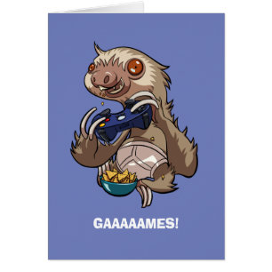 GamerSloth, der Nachos im Unterhose-Cartoon isst