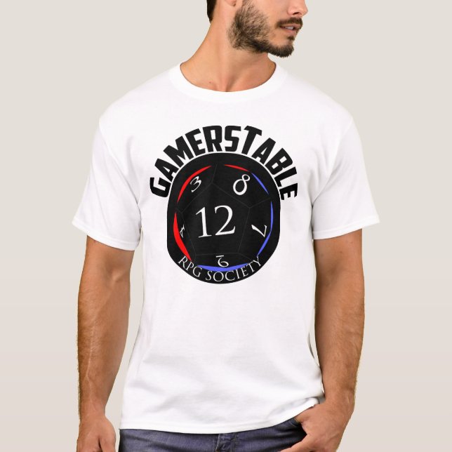 Gamerstable RPG-Gesellschafts-T-Shirt T-Shirt (Vorderseite)