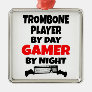 Gamertrombone-Spieler Ornament Aus Metall
