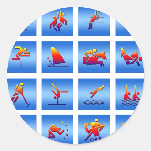 Games Design Runder Aufkleber (Vorderseite)