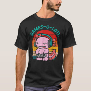 Games o Lotl Axalotl Gaming Video Game Gamer Boys T-Shirt