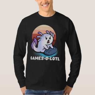 Games o Lotl Gaming Lizard Fish Axolotl Video Game T-Shirt